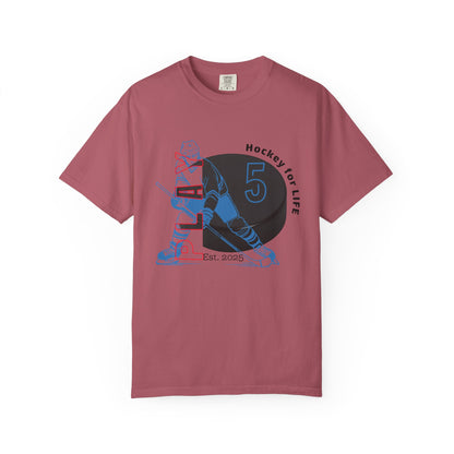 PERSONALIZE Men's Hockey Player Garment-Dyed T-shirt Always in Play Mode
