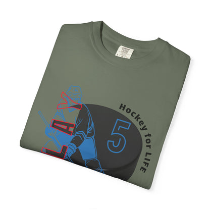 PERSONALIZE Men's Hockey Player Garment-Dyed T-shirt Always in Play Mode