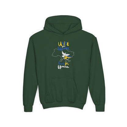 Kids Peace for Ukraine Heavy Blend Cozy Hoodie