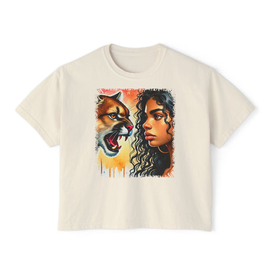 PERSONALIZE Silence Between Peaks - Oversized Boxy Fit Graphic T-shirt