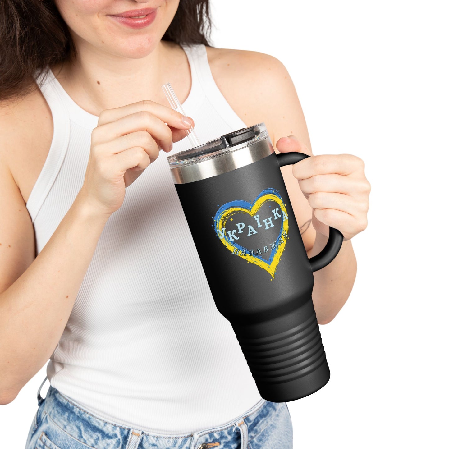 Ukrainian Girl Forever Insulated Travel Mug, 40oz