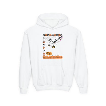 Kids Pumpkin Smile Squad Heavy Blend Cozy Hoodie