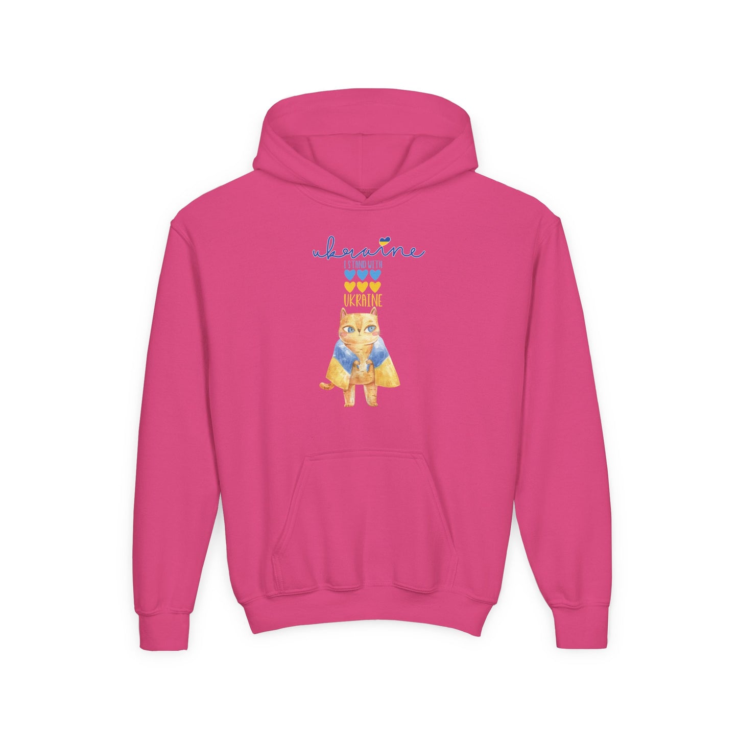 Kids Pride in Blue & Yellow Heavy Blend Cozy Hoodie