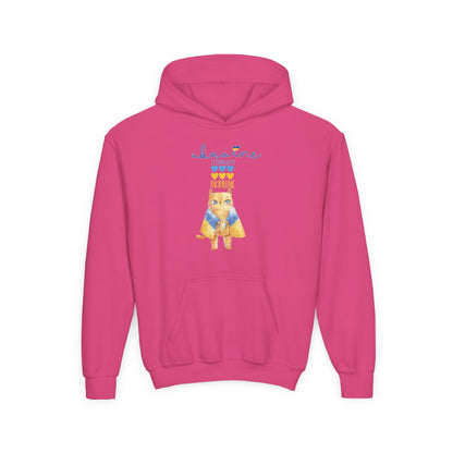 Kids Pride in Blue & Yellow Heavy Blend Cozy Hoodie