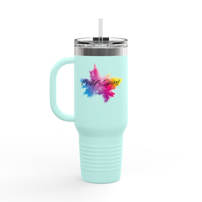 Ukrainian Wild Spirit  Girl Travel Mug, 40oz