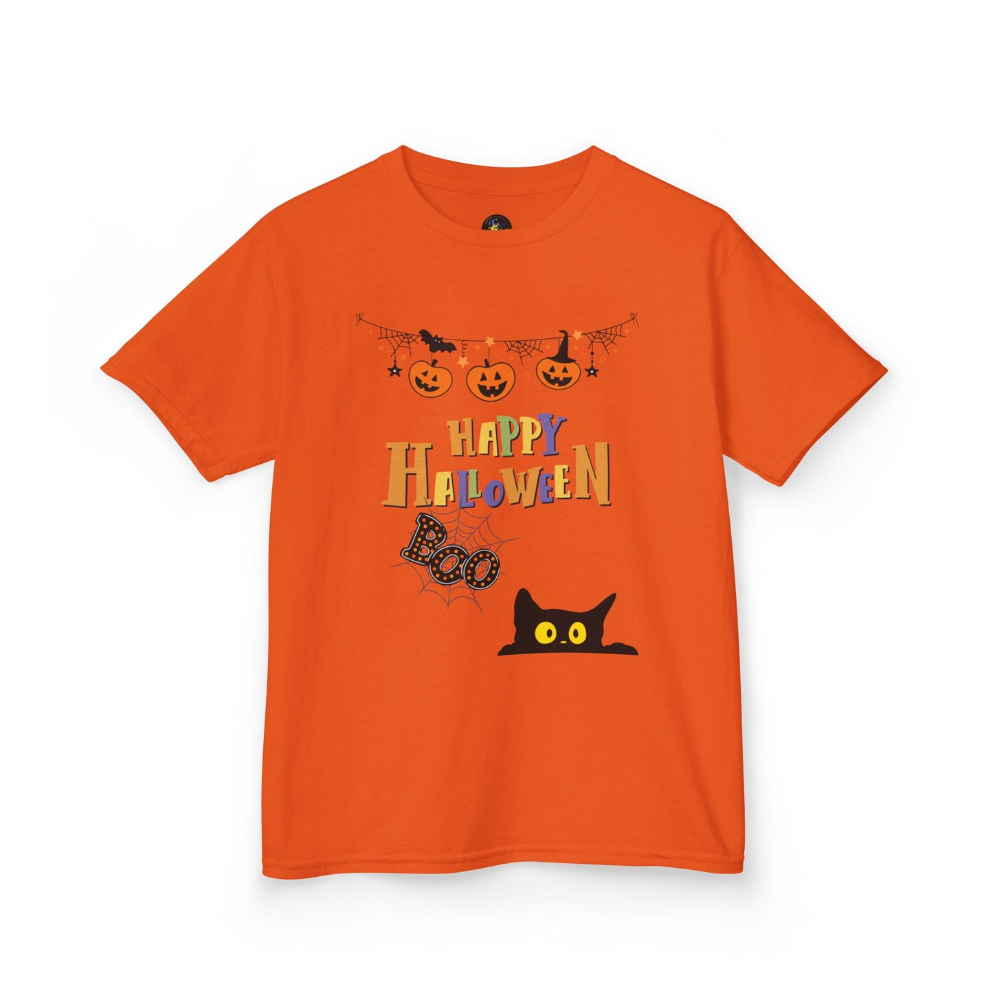 Kids Black Cat & Pumpkin Patch Tee