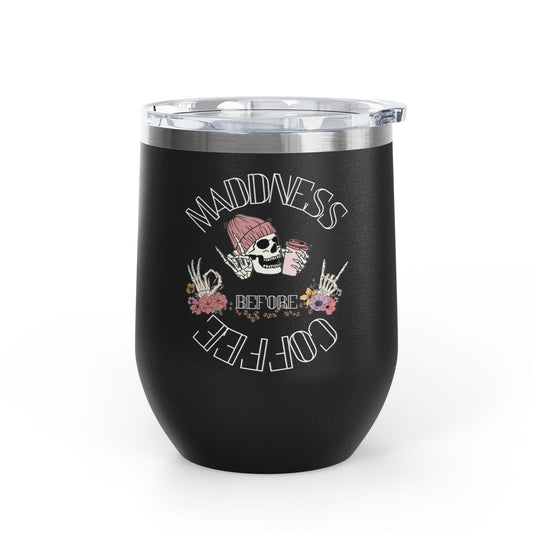 Skull Madness with Flowers Travel Mug 12oz