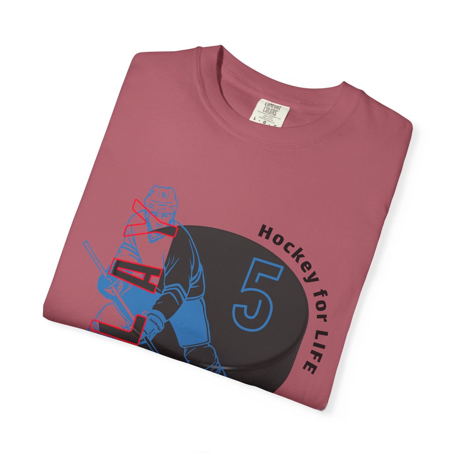 PERSONALIZE Men's Hockey Player Garment-Dyed T-shirt Always in Play Mode