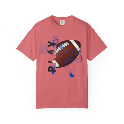 Personalize Unisex Football Garment-Dyed T-shirt