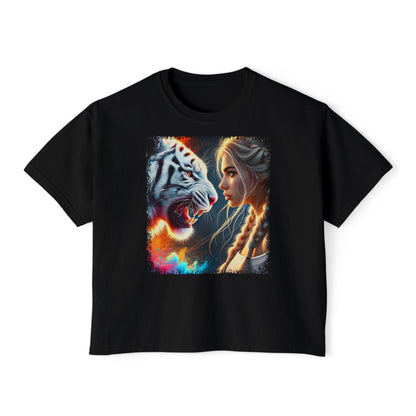 PERSONALIZE Eye of the Striped Storm - Oversized Boxy Fit Graphic T-shirt