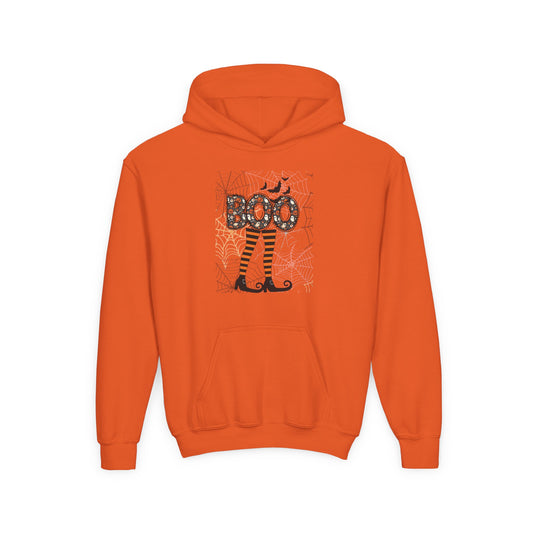Kids Boo Crew Witch Feet Heavy Blend Cozy Hoodie