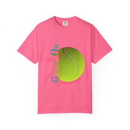 PERSONALIZE Women Tennis Court Vibes high-quality garment-dyed T-shirt
