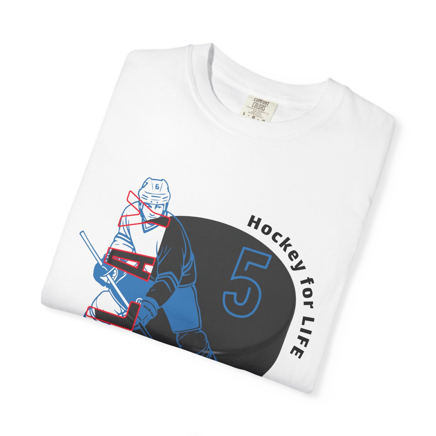PERSONALIZE Men's Hockey Player Garment-Dyed T-shirt Always in Play Mode