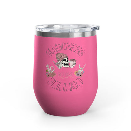 Skull Madness with Flowers Travel Mug 12oz