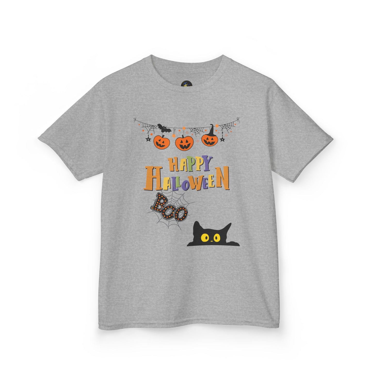 Kids Black Cat & Pumpkin Patch Tee