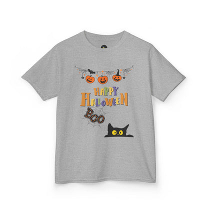 Kids Black Cat & Pumpkin Patch Tee