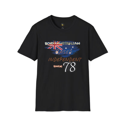 PERSONALIZE Born Australian Unisex Cotton T-Shirt - Independent Spirit Tee
