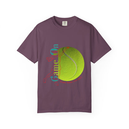 PERSONALIZE Women Tennis Court Vibes high-quality garment-dyed T-shirt