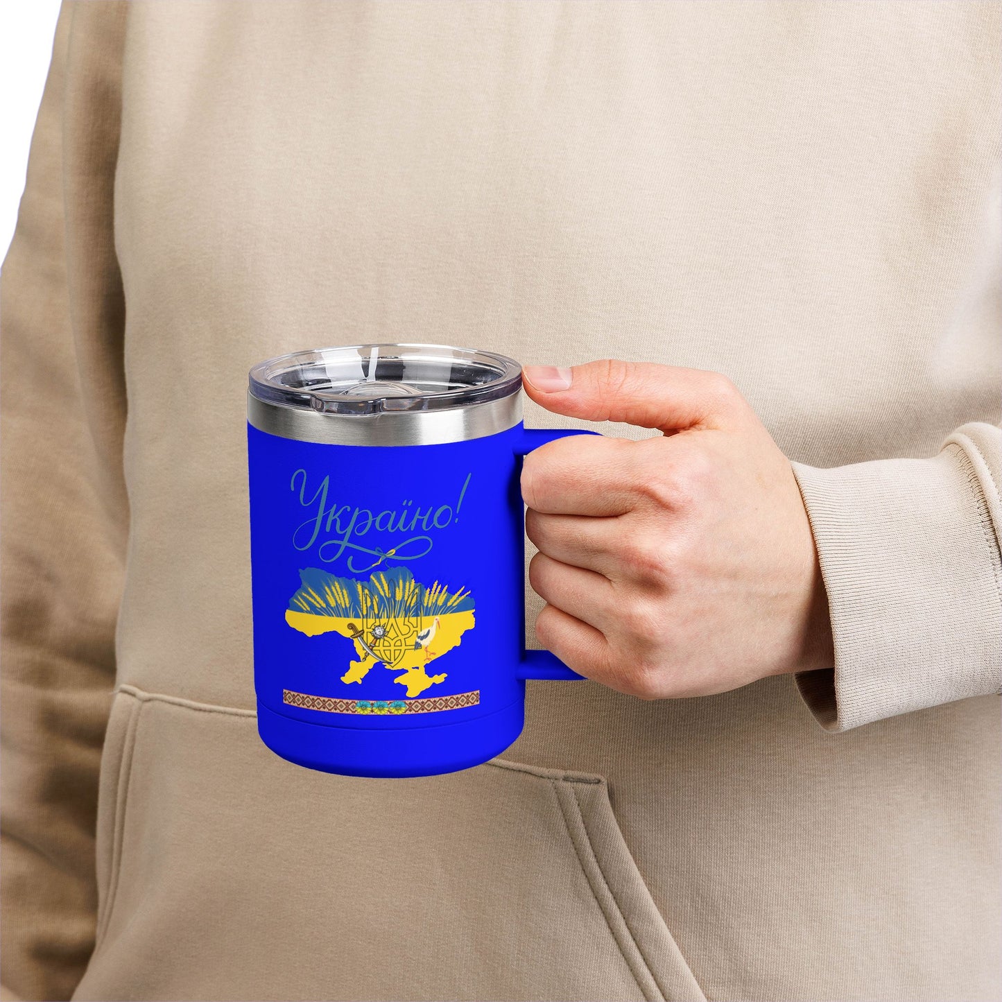 Ukrainian Kozak  Mug Tumbler, 15oz
