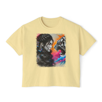 PERSONALIZE Tiger’s Mirror Oversized Boxy Fit Graphic T-shirt