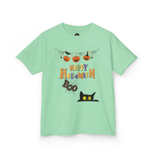 Kids Black Cat & Pumpkin Patch Tee