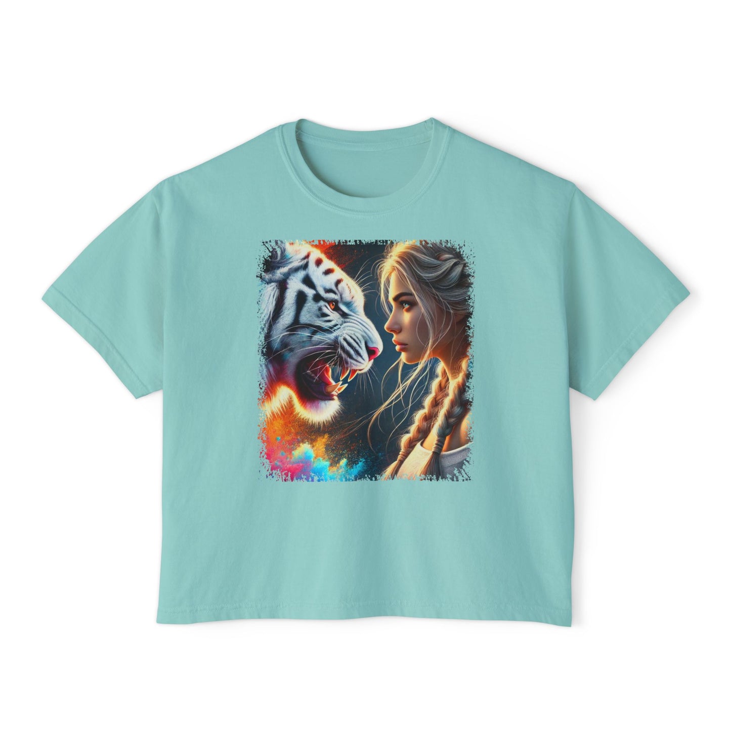 PERSONALIZE Eye of the Striped Storm - Oversized Boxy Fit Graphic T-shirt