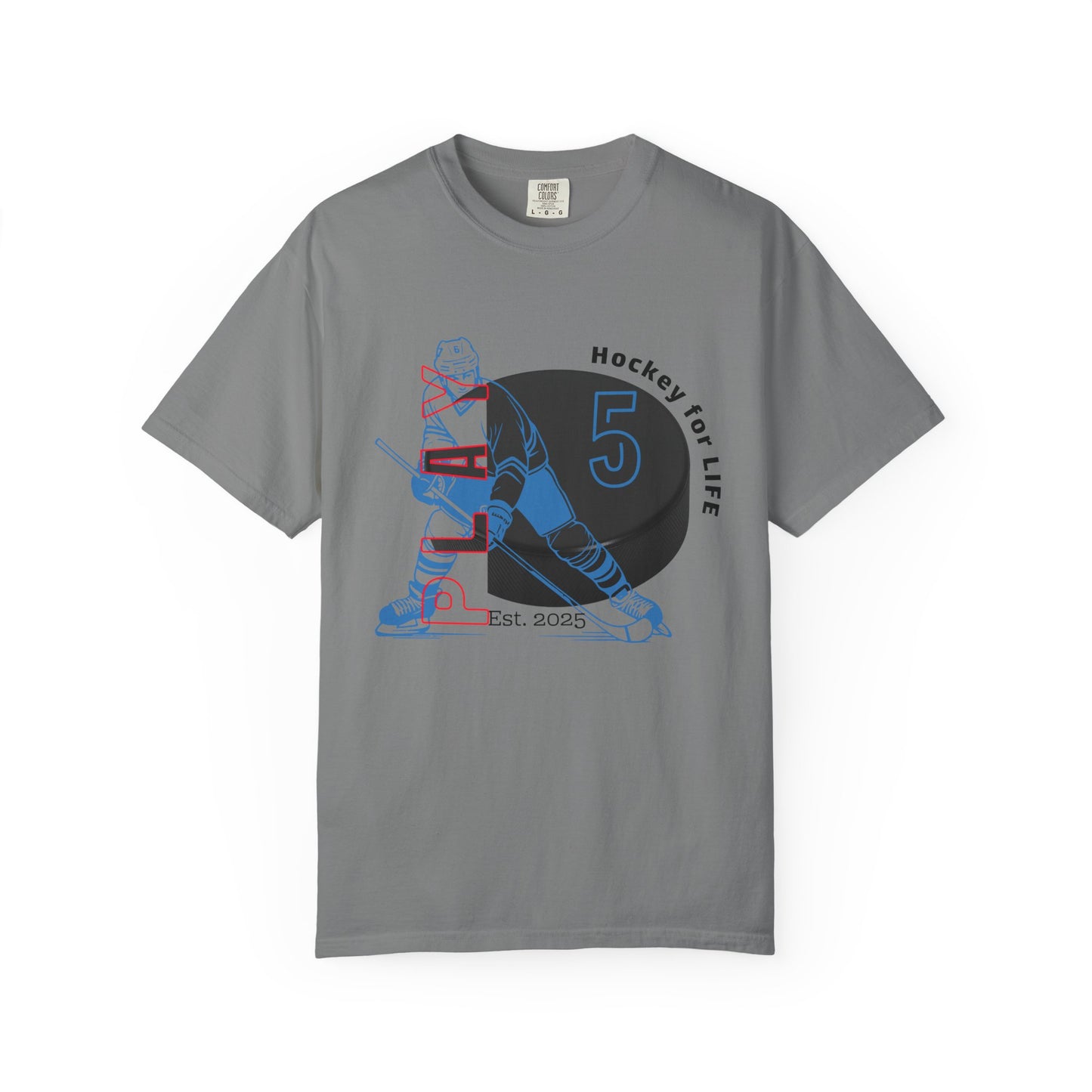 PERSONALIZE Men's Hockey Player Garment-Dyed T-shirt Always in Play Mode
