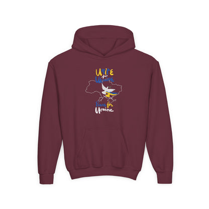 Kids Peace for Ukraine Heavy Blend Cozy Hoodie