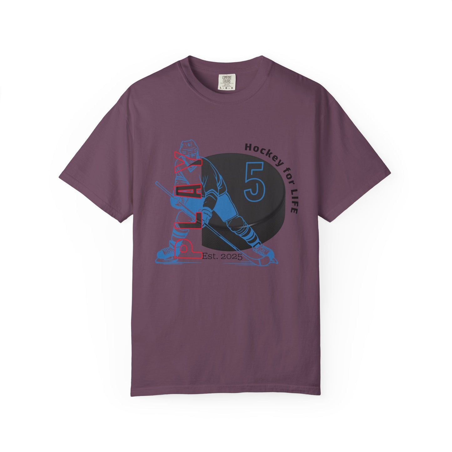 PERSONALIZE Men's Hockey Player Garment-Dyed T-shirt Always in Play Mode