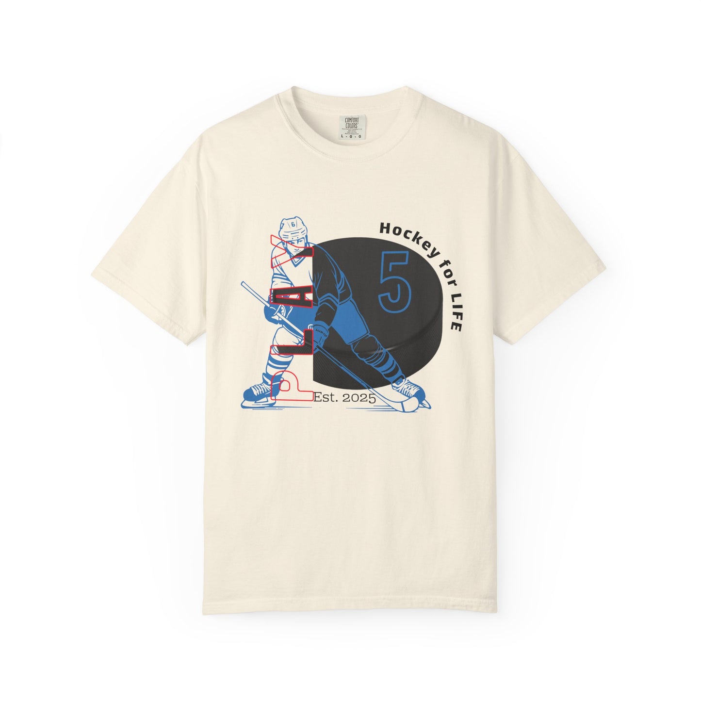 PERSONALIZE Men's Hockey Player Garment-Dyed T-shirt Always in Play Mode