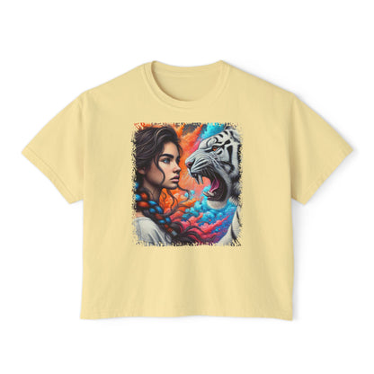 PERSONALIZE Soul of the Tiger - Oversized Boxy Fit Graphic T-shirt