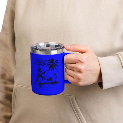 Surfing  Girl Mug Tumbler, 15oz