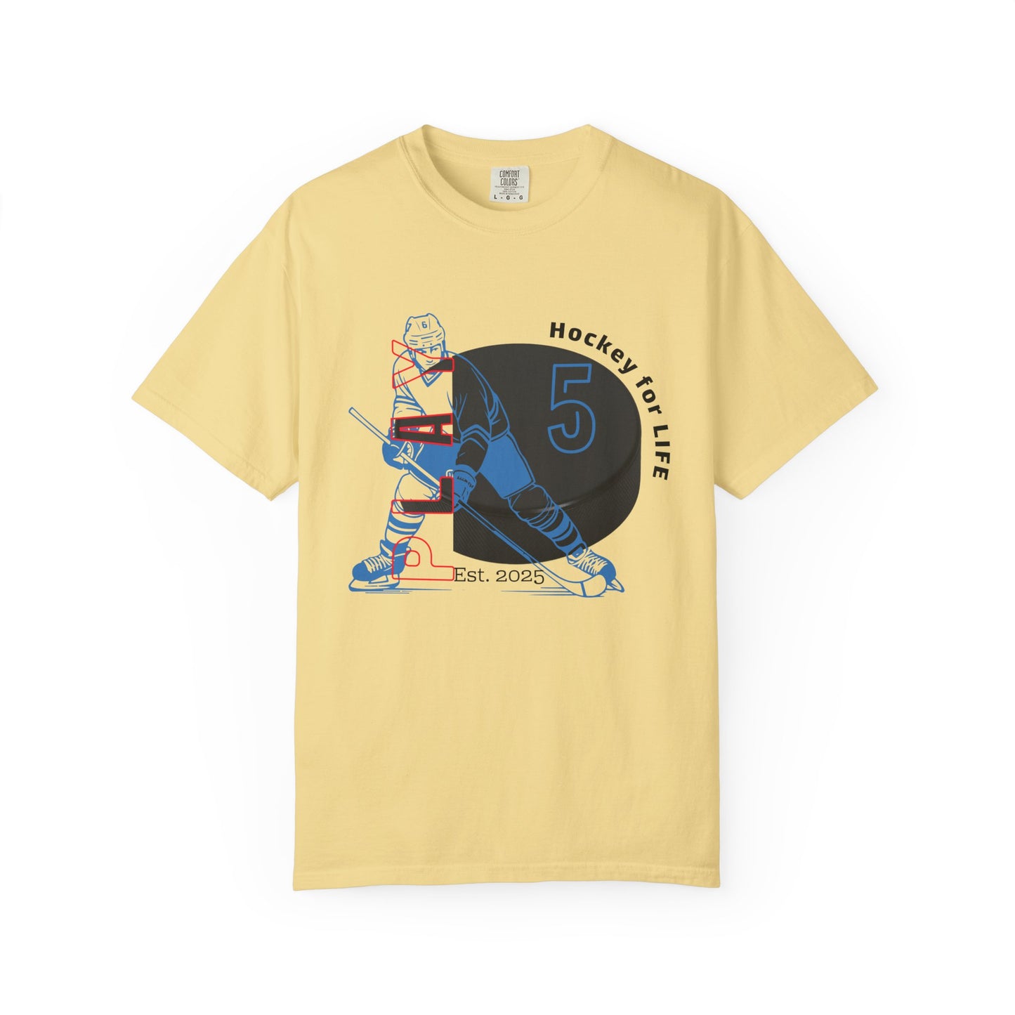 PERSONALIZE Men's Hockey Player Garment-Dyed T-shirt Always in Play Mode