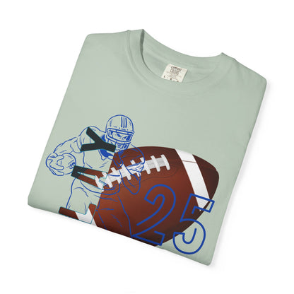 Personalize Unisex Football Garment-Dyed T-shirt