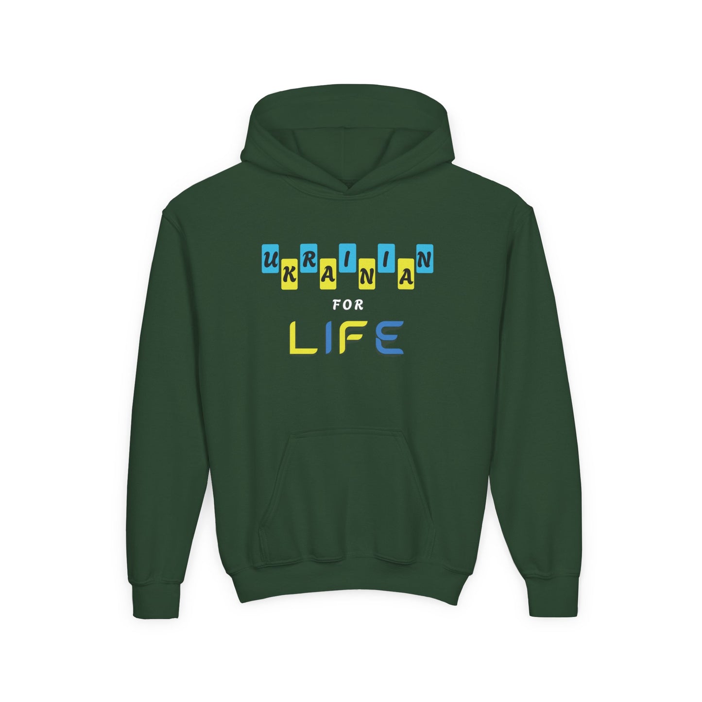 Kids Ukrainian for Life Heavy Blend Cozy Hoodie