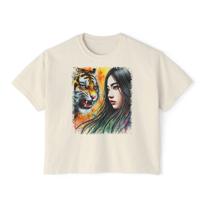 PERSONALIZE Unshaken by Stripes - Oversized Boxy Fit Graphic T-shirt