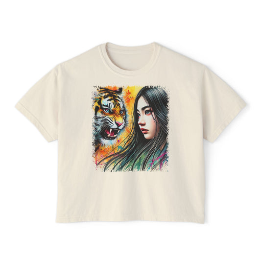 PERSONALIZE Unshaken by Stripes - Oversized Boxy Fit Graphic T-shirt