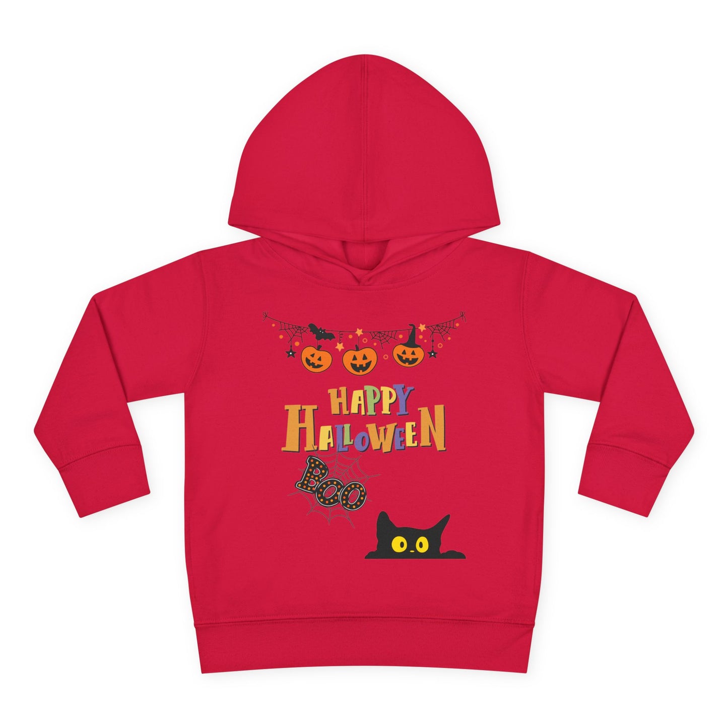Toddler Black Cat & Pumpkin Patch Fleece Hoodie