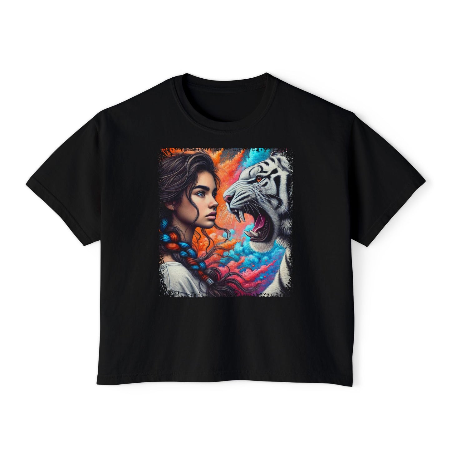 PERSONALIZE Soul of the Tiger - Oversized Boxy Fit Graphic T-shirt