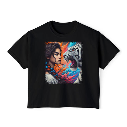 PERSONALIZE Soul of the Tiger - Oversized Boxy Fit Graphic T-shirt