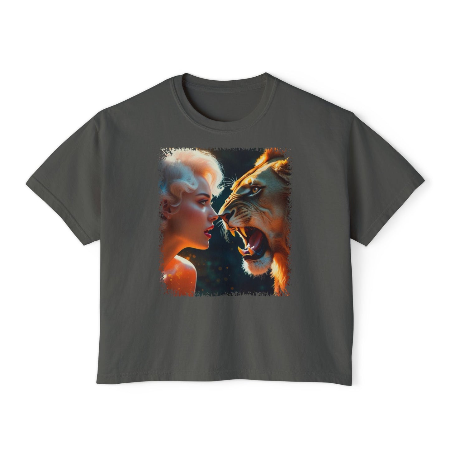PERSONALIZE Trial by Stare Oversized Boxy Fit Graphic T-shirt