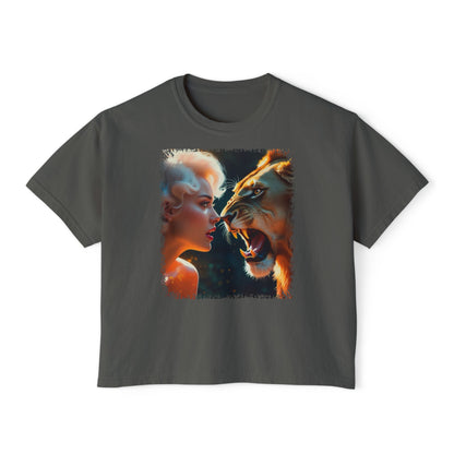 PERSONALIZE Trial by Stare Oversized Boxy Fit Graphic T-shirt