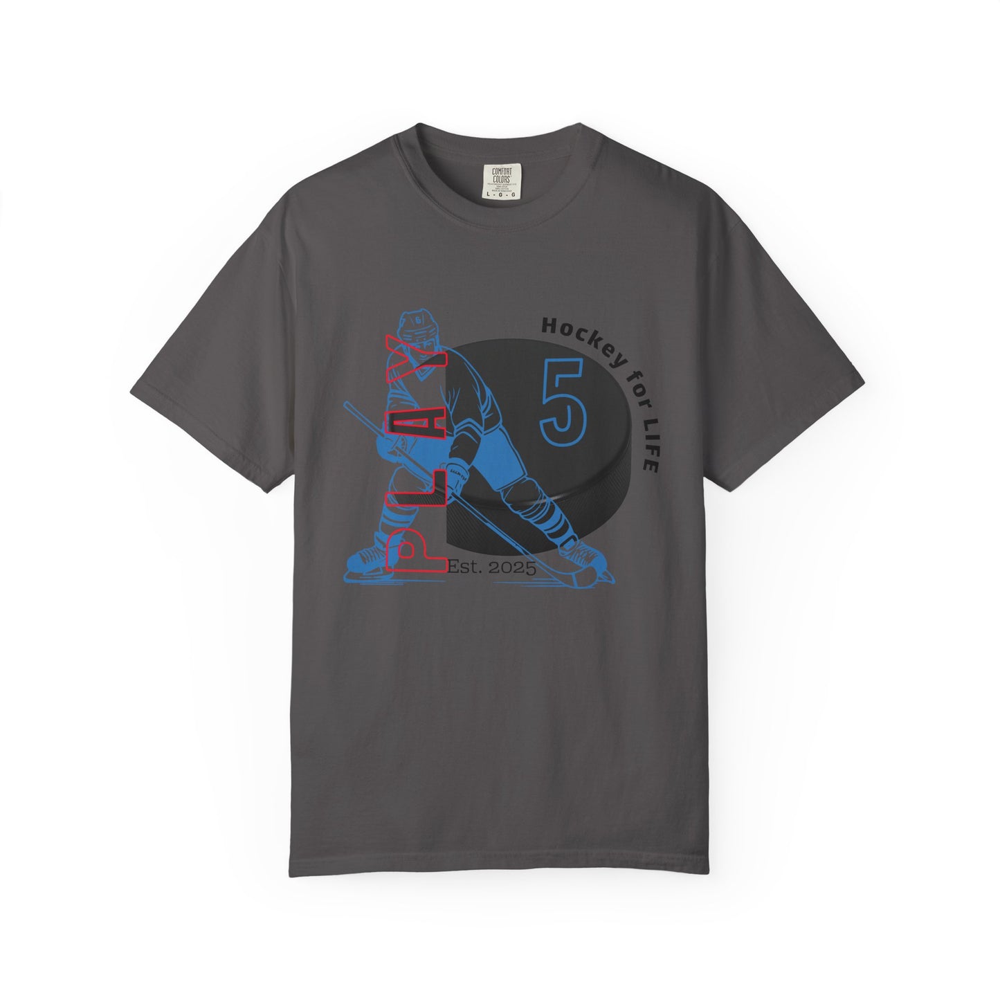 PERSONALIZE Men's Hockey Player Garment-Dyed T-shirt Always in Play Mode
