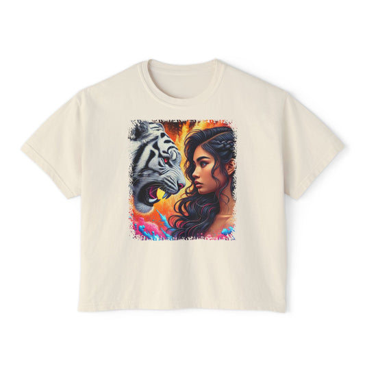 PERSONALIZE Daring the Beast - Oversized Boxy Fit Graphic T-shirt