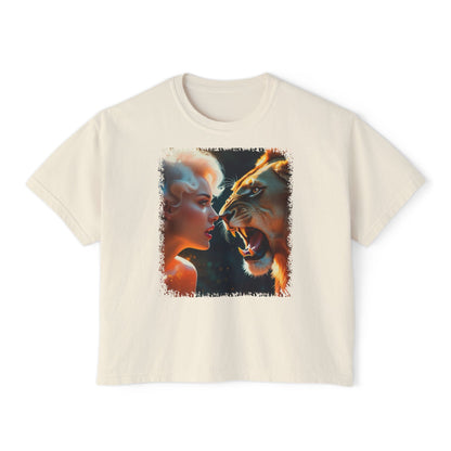 PERSONALIZE Trial by Stare Oversized Boxy Fit Graphic T-shirt