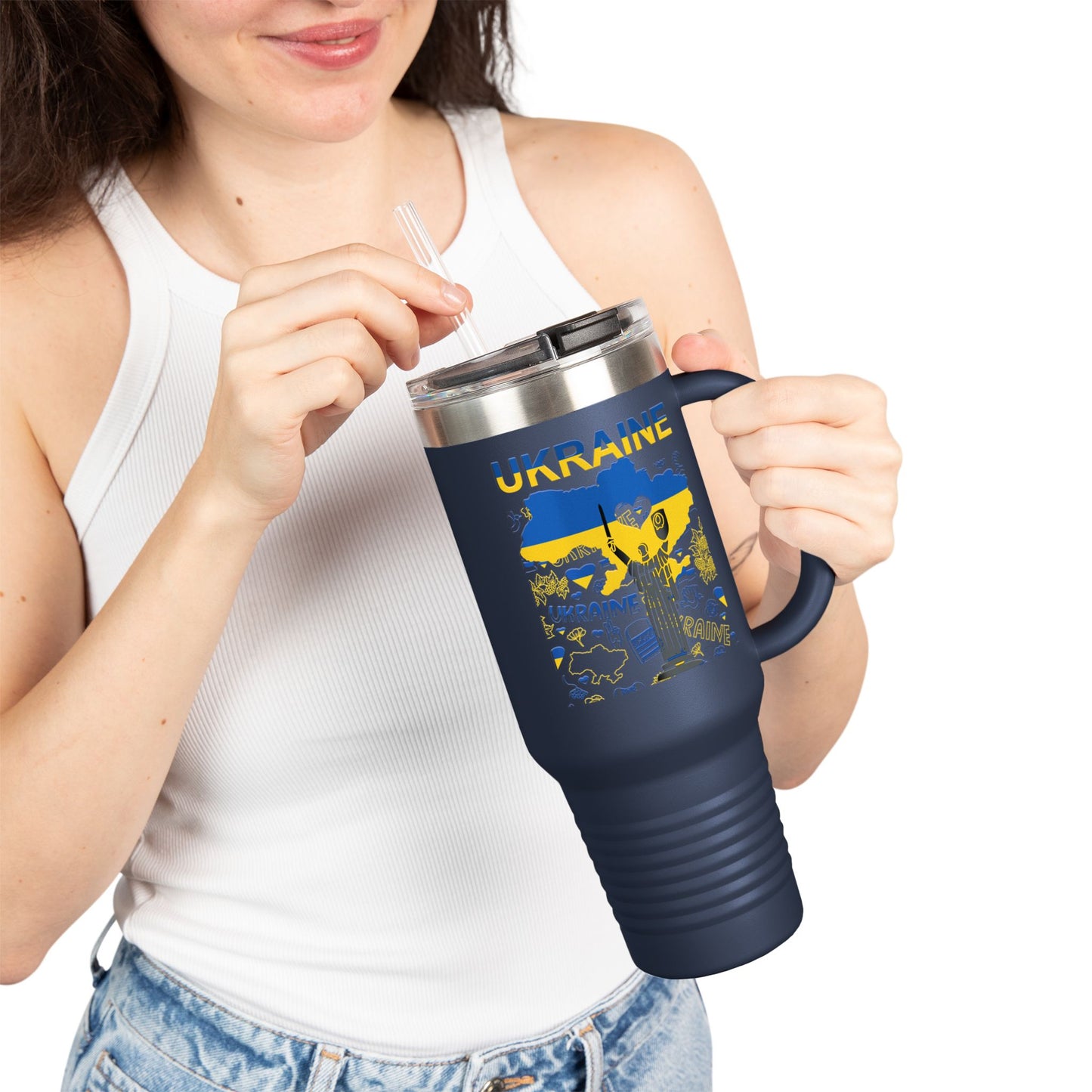 Ukrainian Free Spirit Travel Mug, 40oz