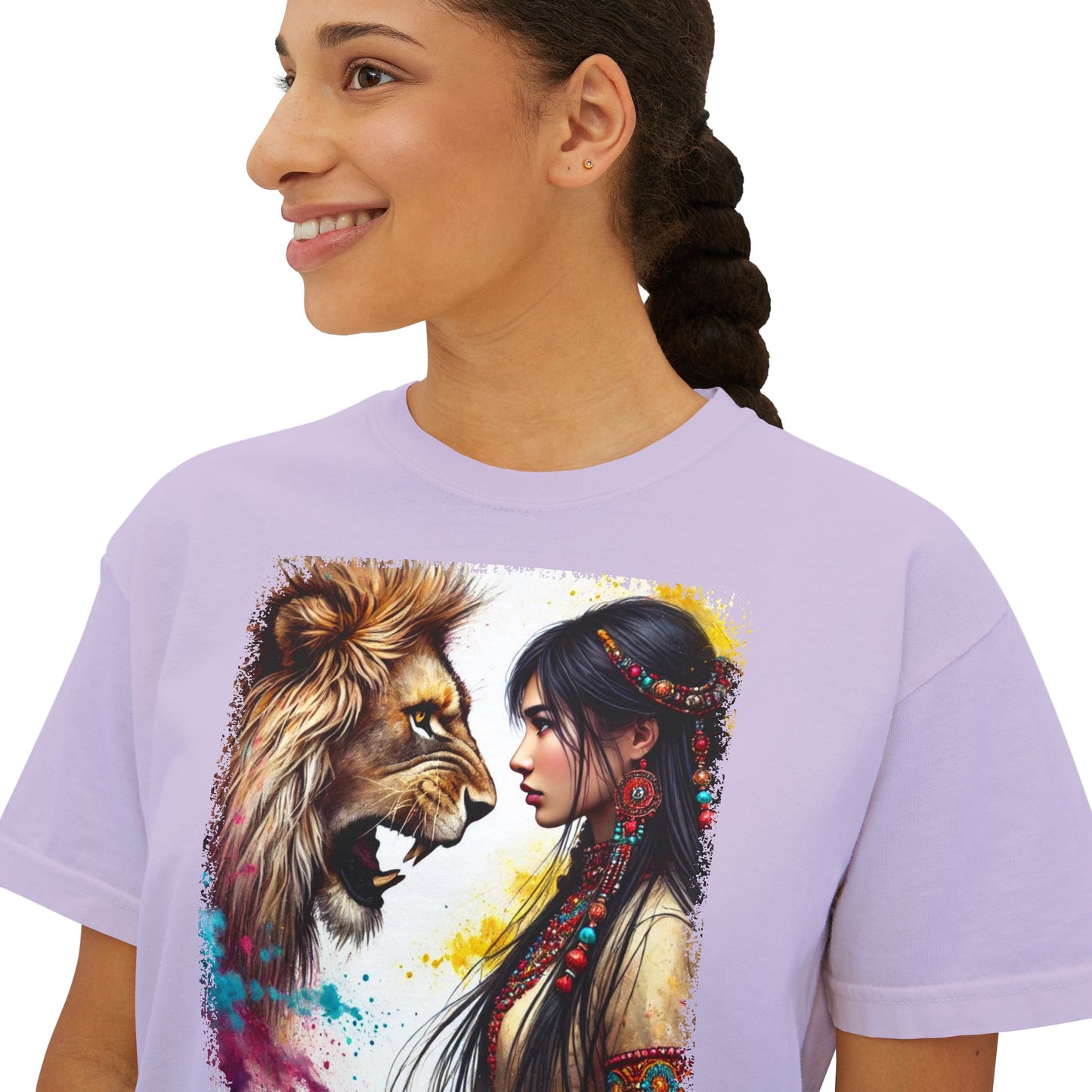 PERSONALIZE Gaze of the Brave Oversized Boxy Fit Graphic T-shirt