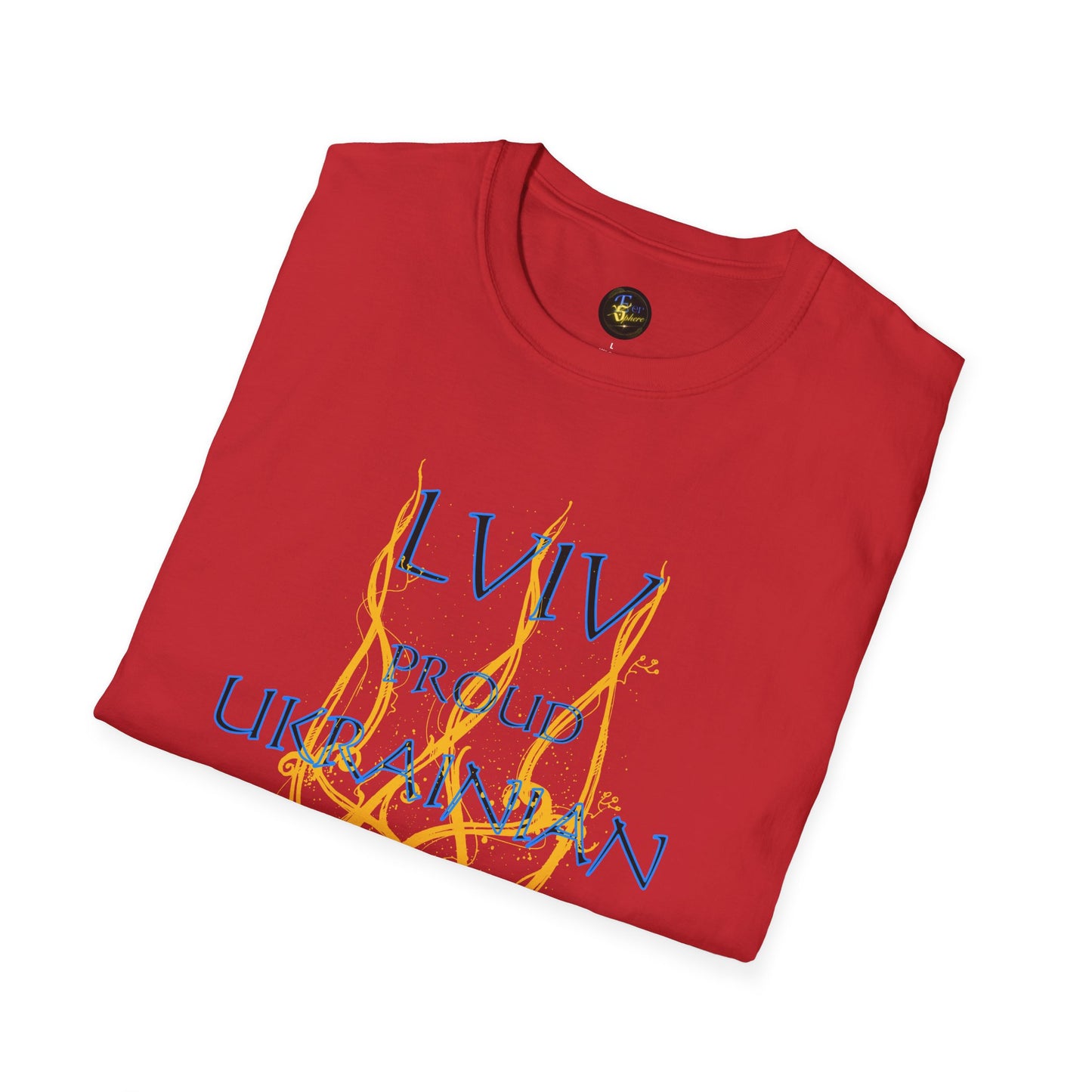 PERSONALIZE Trident of Flame – Slava Ukraini - Unisex Cotton T-Shirt