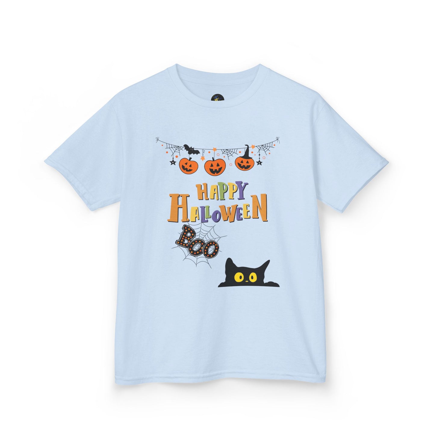 Kids Black Cat & Pumpkin Patch Tee