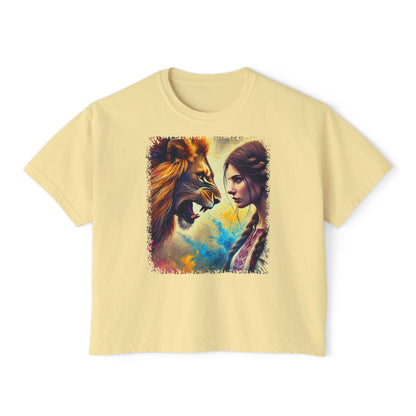 PERSONALIZE Face of Fearlessness Oversized Boxy Fit Graphic T-shirt